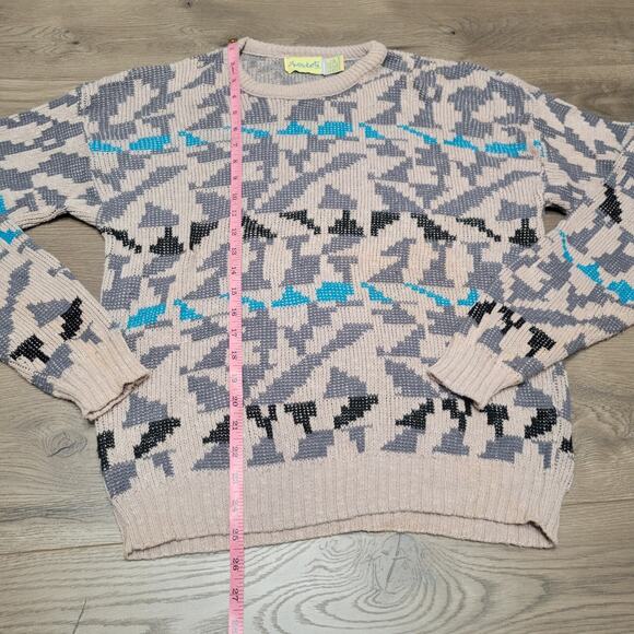 Vintage Sprockets Sweater Men Extra Large Beige USA Made Golf Dad Preppy Casual - Picture 6 of 7